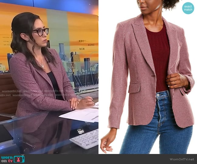 Veronica Beard Alpaca Blend Blazer worn by Savannah Sellers on NBC News Daily
