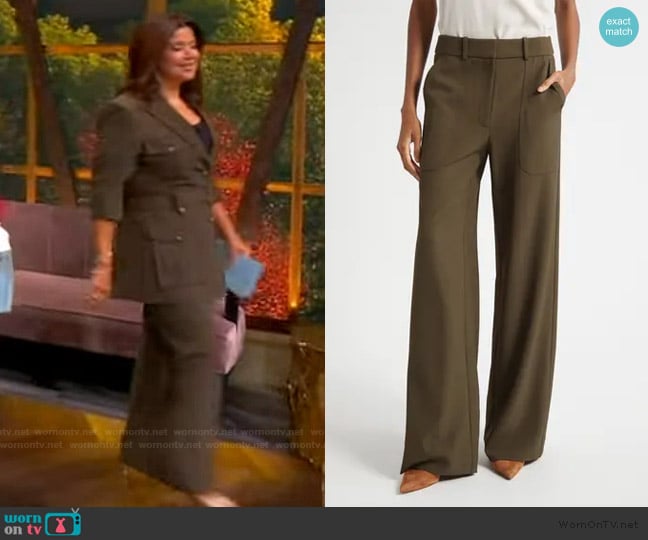 Veronica Beard Cole Straight Leg Pants worn by Ana Navarro on The View