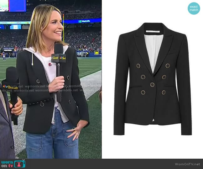 Veronica Beard Colson Dickey Cady Blazer worn by Savannah Guthrie on Today