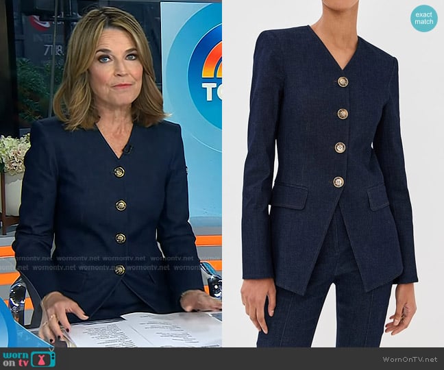 Savannah’s v-neck denim jacket on Today
