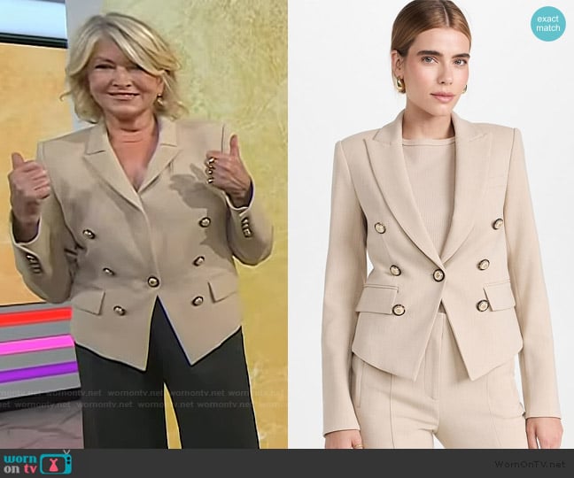Veronica Beard Diego Dickey Jacket worn by Martha Stewart on Today