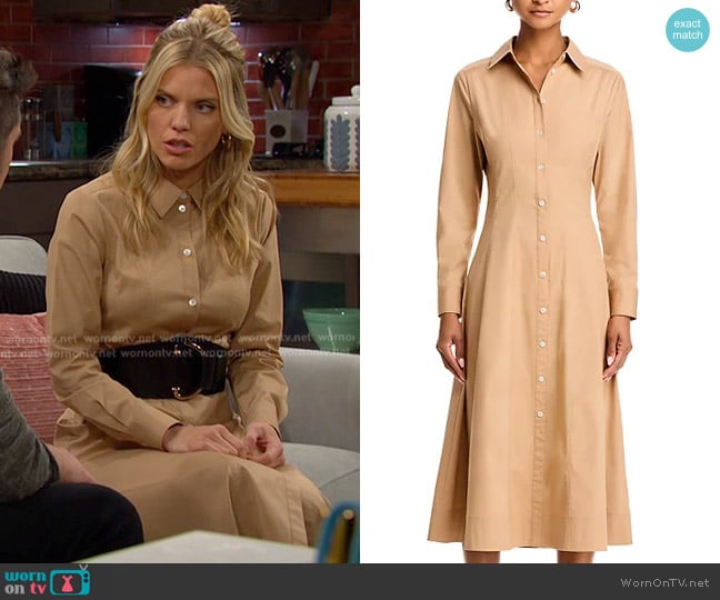 Veronica Beard Goldie Shirt Dress worn by Catherina Greene (AnnaLynne McCord) on Days of our Lives