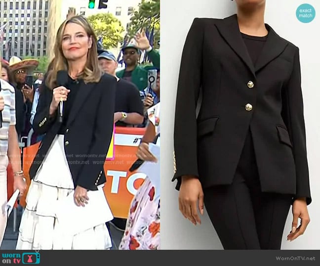 Veronica Beard Izara Dickey Jacket worn by Savannah Guthrie on Today
