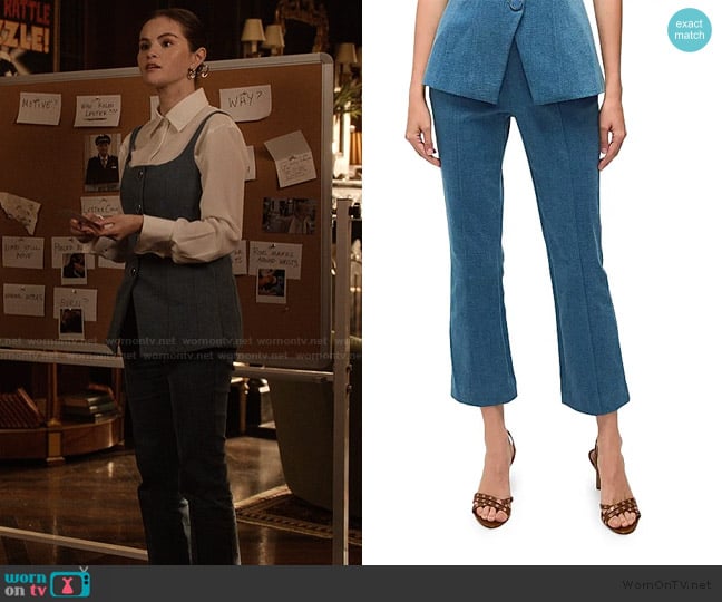 Veronica Beard Kimra Woven Cotton Trousers worn by Mabel Mora (Selena Gomez) on Only Murders in the Building