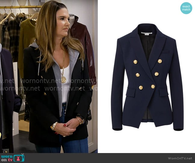 Veronica Beard Miller Dickey Jacket worn by Veronica Miele Beard on CBS Mornings