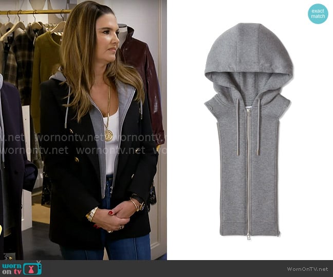 Veronica Beard Oversized Hoodie Dickey worn by Veronica Miele Beard on CBS Mornings
