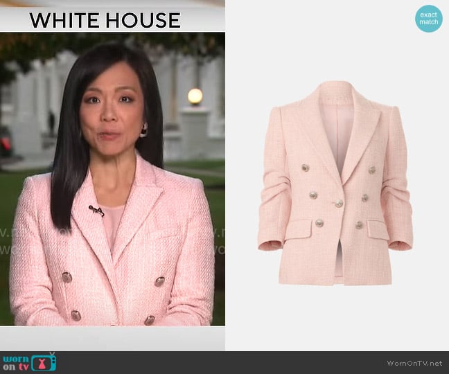 Veronica Beard Ryland Jacket worn by Weijia Jiang on CBS Mornings