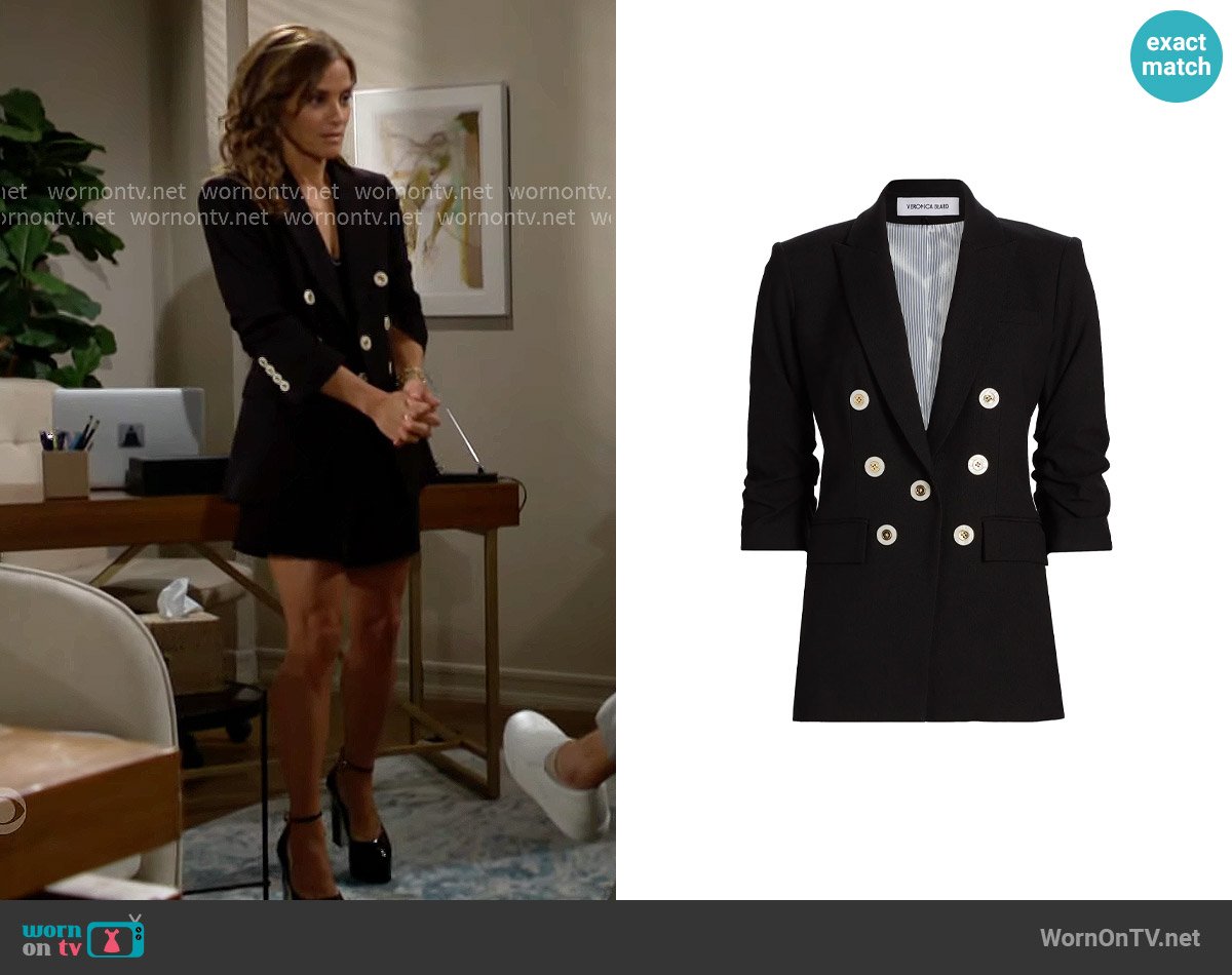 Veronica Beard Tomi Dickey Jacket worn by Taylor Hayes (Rebecca Budig) on The Bold and the Beautiful