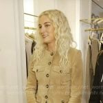 Veronica Swanson Beard's suede jacket on CBS Mornings