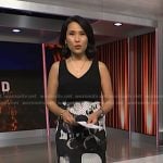 Vicky’s black top and floral skirt on NBC News Daily