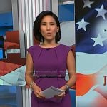 Vikcy’s purple belted sheath dress on NBC News Daily