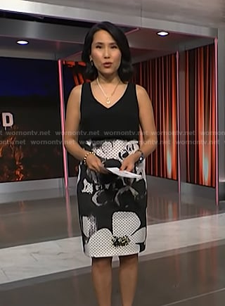 Vicky’s black top and floral skirt on NBC News Daily