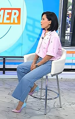 Vicky’s pink and blue ombre pumps on Today