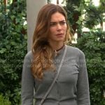Victoria’s grey cardigan on The Young and the Restless