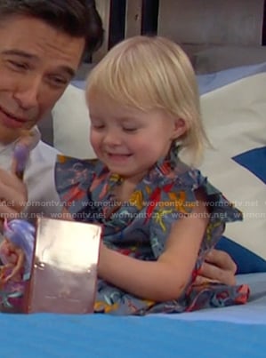 Victoria’s bow print dress on Days of our Lives