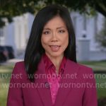 Weijia Jiang’s magenta blazer on CBS Mornings