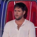 Niall’s whtie ribbed henley on The Voice