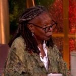Whoopi’s green floral print shirtdress on The View