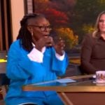 Whoopi’s green and orange sandals on The View