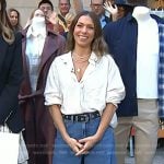 Melissa’s white button down shirt and wide-leg jeans on Today