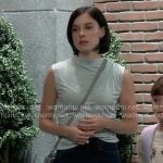 Willow's sage green ruched top on General Hospital