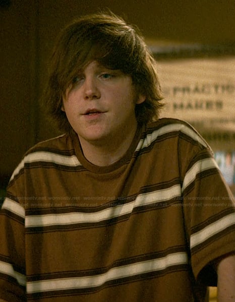 Wyatt's brown stripe shirt on The Runarounds