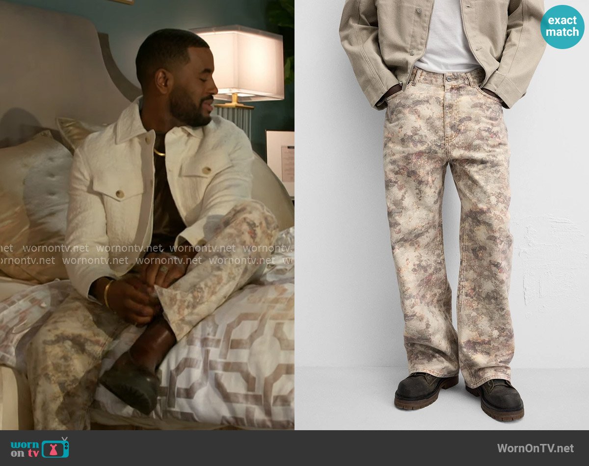 Zara Contrast Print Pants worn by Andre Richardson (Sean Freeman) on Beyond the Gates