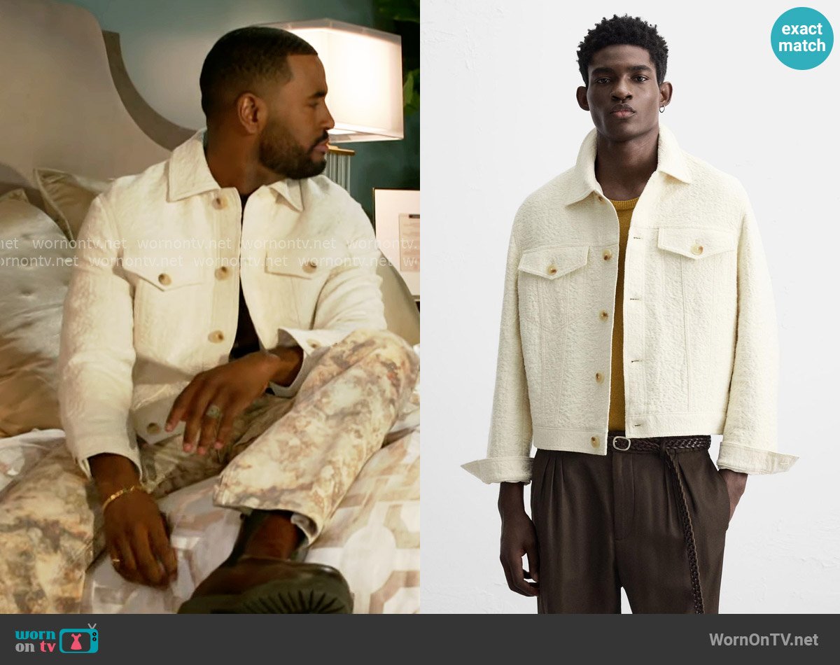 Zara Textured Jacquard Jacket worn by Andre Richardson (Sean Freeman) on Beyond the Gates