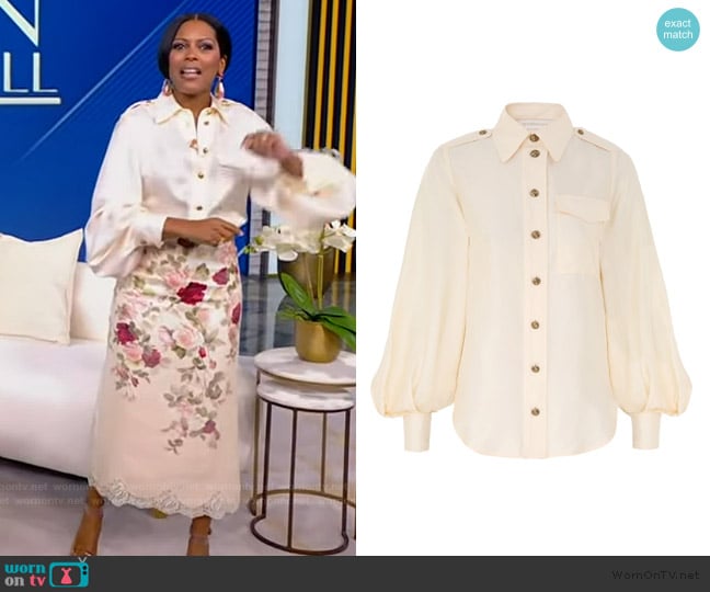 Zimmermann Utility Shirt worn by Tamron Hall on Tamron Hall Show
