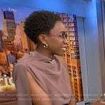 Zinhle’s gathered asymmetric top on NBC News Daily