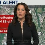 Heather’s black zip front dress on Good Morning America