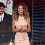 Zuri’s pink sleeveless dress on Access Hollywood