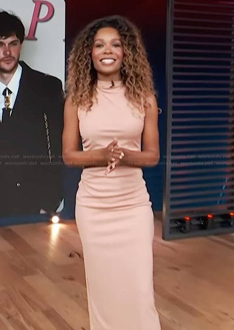 Zuri's pink sleeveless dress on Access Hollywood