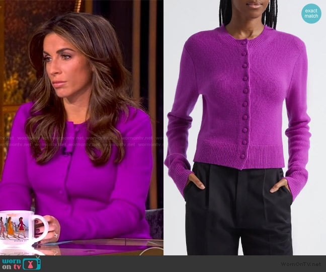 A.L.C. Skyler Cashmere Cardigan Sweater worn by Alyssa Farah Griffin on The View