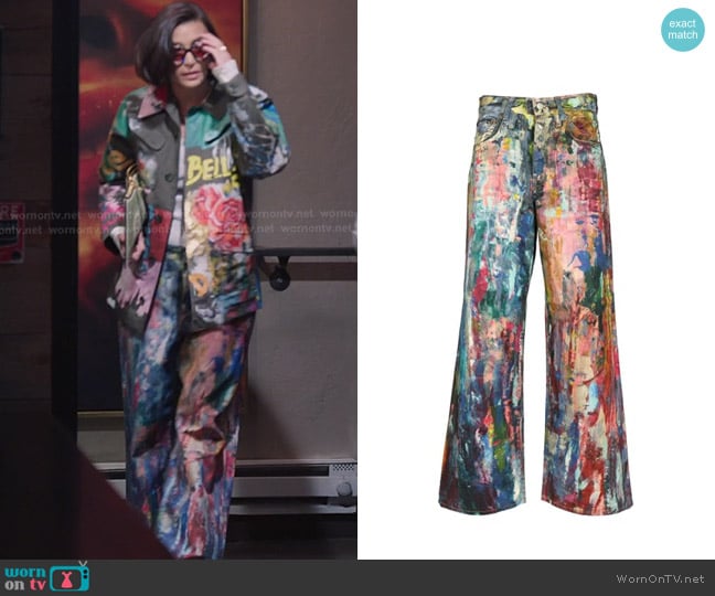 Acne Studios 1981 Baggy Jeans worn by Bronwyn Newport on The Real Housewives of Salt Lake City