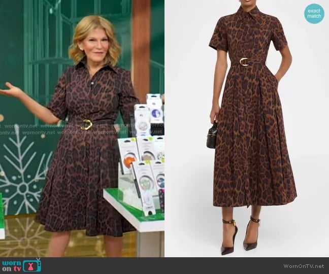 Tory’s leopard print belted dress on GMA