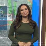 Adelle’s green ribbed mini dress on Today