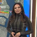 Adelle’s stripe pixel top and skirt on Today