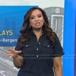 Adelle’s navy utility mini dress on Today