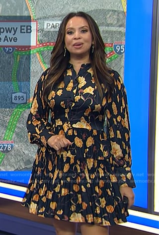 Adelle’s floral mini shirtdress on Today