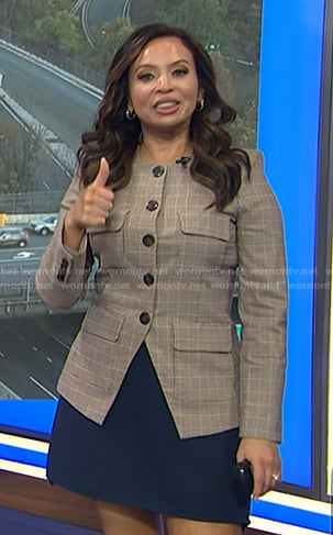 Adelle's grey plaid jacket on Today