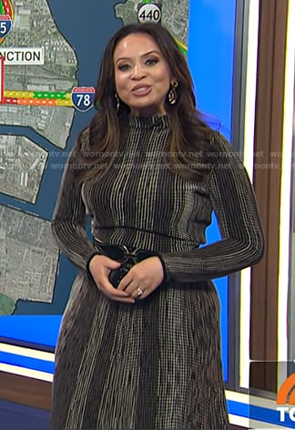 Adelle’s stripe pixel top and skirt on Today