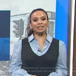 Adelle’s grey mixed media dress on Today