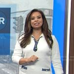 Adelle’s white denim-trim dress on Today