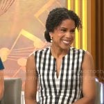 Adriana Diaz’s gingham check midi dress on CBS Mornings