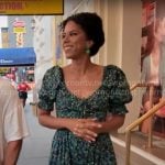 Adriana Diaz’s green floral midi dress on CBS Mornings