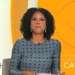 Adriana Diaz’s steel blue polka dot dress on CBS Mornings