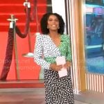 Adriana Diaz's mixed print dress on CBS This Morning