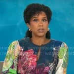 Adriana Diaz’s floral keyhole dress on CBS Mornings