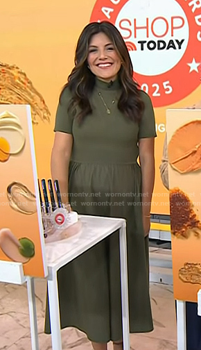 Adrianna’s green midi dress on Today